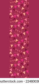 Vector christmas decorations flags vertical border seamless pattern background