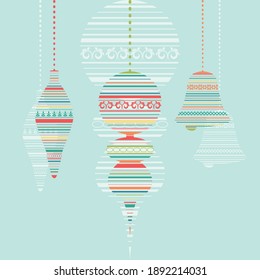 Decoración vectorial de Navidad, colores pastel