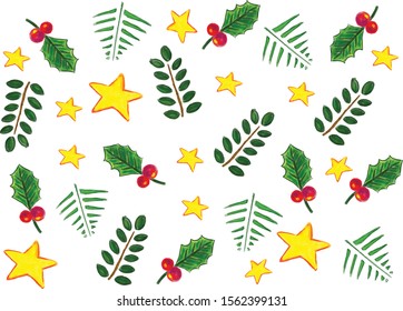 Vector Christmas decorative pattern elements  for greeting cards and design template