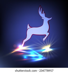 Vector christmas deer