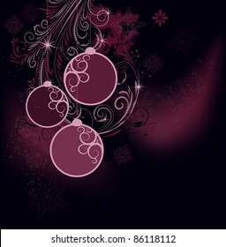 Vector Christmas design background with event balls