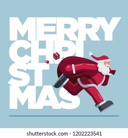 Vector Christmas design with Santa Claus illustration. Best for greeting card, invitation or social madia post
