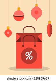 vector christmas discount illustration
