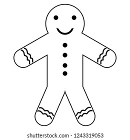 vector christmas doll decorations line art icon