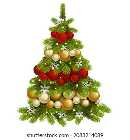 Vector Christmas Fir Tree Concept isolated on white background