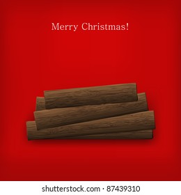 Vector Christmas firewood for your design