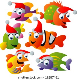 vector christmas fish