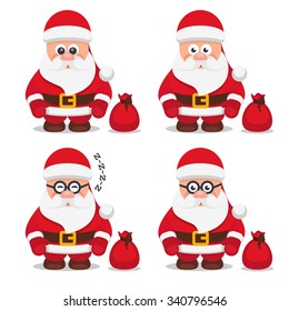 Vector Christmas flat Santa Claus