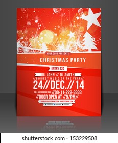 Vector Christmas Flyer Magazine Cover & Poster Template