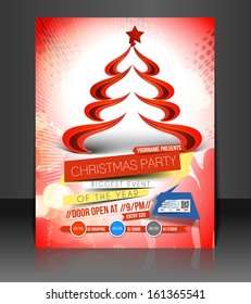 Vector Christmas Flyer Magazine Cover & Poster Template