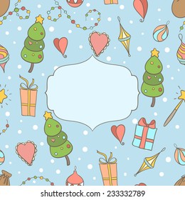 vector Christmas frame. It can be used for card, postcard, invitation, banner, poster.