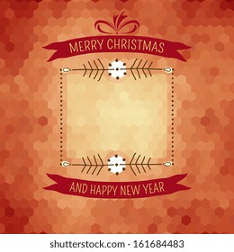 Vector Christmas frame card.
