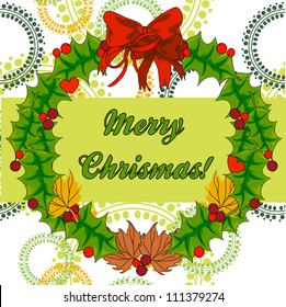 vector Christmas garland in cartoon style