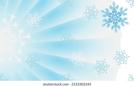 Vector Navidades marco suave con copos de nieve y estrellas y rayos