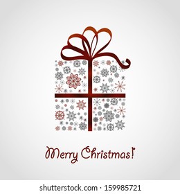 Vector Christmas Gift Red Ribbon Stock Vector (royalty Free) 159985721 