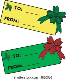 etiquetas de regalo de navidad vectorial