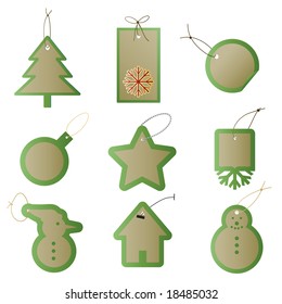 Vector - Christmas gift tags or labels for presents.