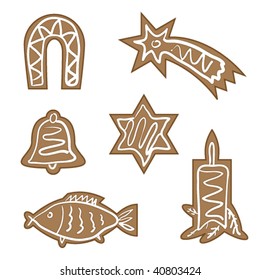 vector christmas gingerbreads