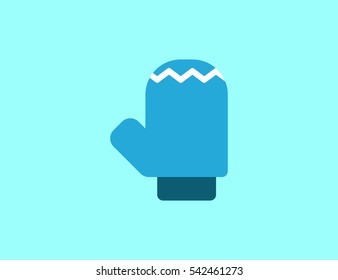 Vector christmas glove icon. Flat design style