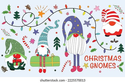 Vector of the christmas gnomes