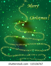 Vector Christmas green background