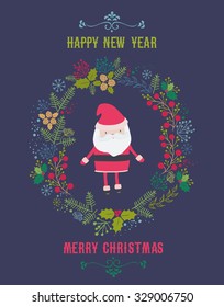 Vector Christmas greeting card