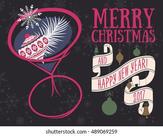 Vector Christmas greeting card