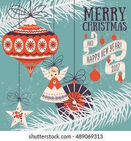 Vector Christmas greeting card