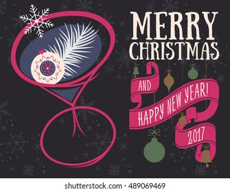 Vector Christmas greeting card