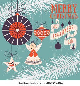 Vector Christmas greeting card