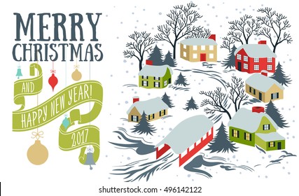 Vector Christmas greeting card