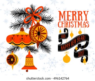 Vector Christmas greeting card