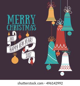 Vector Christmas greeting card