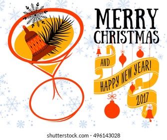 Vector Christmas greeting card