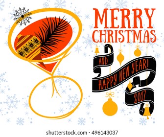 Vector Christmas greeting card