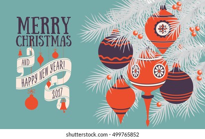 Vector Christmas greeting card