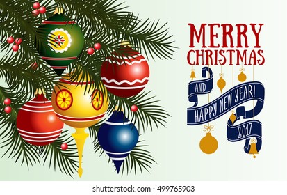 Vector Christmas greeting card