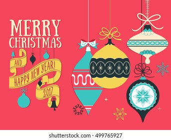 Vector Christmas greeting card