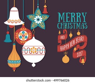 Vector Christmas greeting card