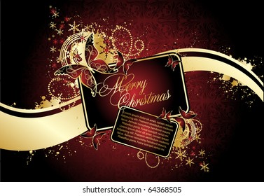  Vector Christmas greeting card