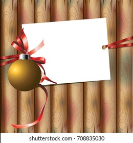 Tarjeta vectorial de felicitación navideña con bolas abstractas de navidad giratoria.