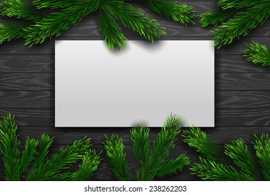 Vector Christmas Greeting Card. Chalk drawn Happy new year xmas 