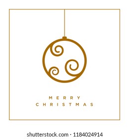 Diseño vectorial de tarjetas de felicitación navideña con bolas abstractas de navidad giratoria.