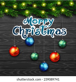 Vector Christmas Greeting Card Happy new year xmas