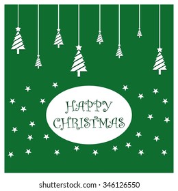 Vector Christmas greeting card - Happy New year and Merry Christmas holidays lettering on a winter snow background - EPS10 vector file organized in layers for easy editing.