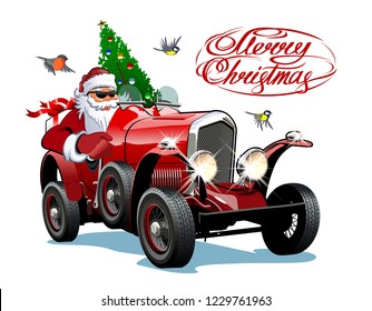 Vector Christmas Greeting Card with Christmas lettering. Available EPS-10 format separated by groups and layers for easy edit