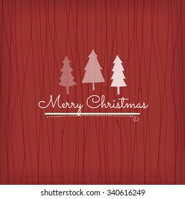 Vector Christmas Greeting Card. Merry Christmas lettering and background