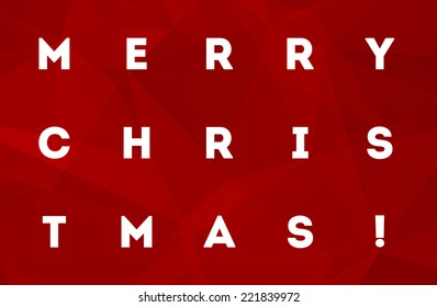 Vector Christmas greeting card on modern polygonal background