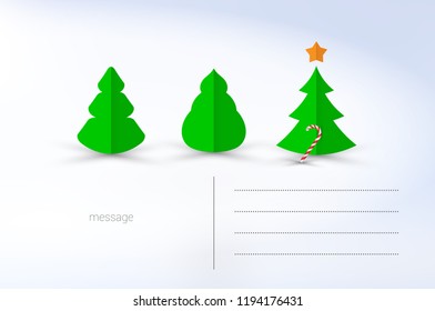 Vector Christmas Greeting Card Template. Merry Christmas and Happy New Year Design Elements. Resource for Creating Postcards, Calendars or Posters, Presentations or Banners.