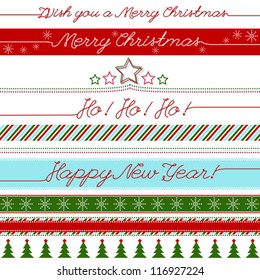 Vector Christmas greetings banners set